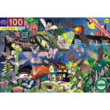 eeBoo Love of Bats Glow in The Dark 100 Piece Jigsaw Puzzle/Ages 5+ (PZBAT) eeBoo