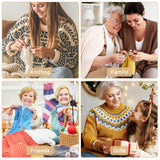 Aeelike 55pcs Double Pointed Knitting Needles - Short Knitting Needles Set Straight Knitting Needles Double Pointed for Beginners - 11 Sizes Stainless Steel Metal Knitting Needle Sets 2mm to 6.5mm Aeelike