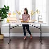 Lifetime 6-Foot Adjustable Height Nesting Table, Commercial, Almond Lifetime