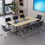 Zethvax 8FT Conference Table,Conference Room Table with Grommet,Stable Structure,Adjustable Foot Pads,Large Seminar Table for Office Meeting 94.4 L x 47.2 W x30.7 H (Wood) Zethvax