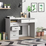 Tvilum Walden Desk with 5 Drawers, White Tvilum