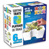 KI Puzzles Jigsaw Puzzle Sorting Trays. 6 Stackable Trays – Puzzle Storage - Holds up to 1500 Pieces KI Puzzles