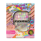 Hot Focus Unicorn Nail Kit – Kids Nail Polish Set for Girls Ages 5 6 7-12 with 77+ Pieces, Spa Kit, Nail Art Decoration Set, Glow-in-the-dark, Stickers, and Water-Based Polish - Girls' Nail Kit. Hot Focus