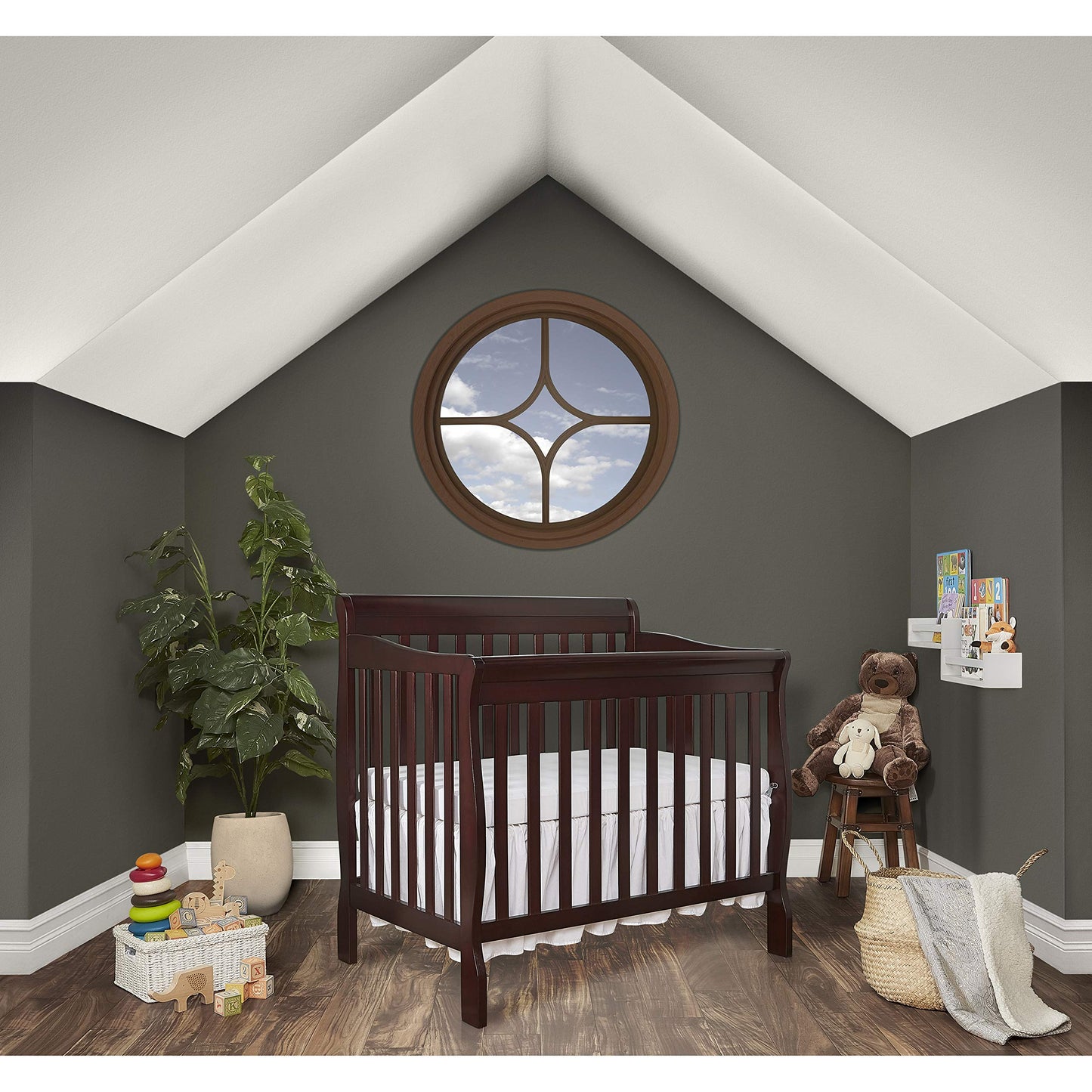 Dream On Me Nursery Essentials Bundle of Dream On Me Aden Convertible 4-in-1 Mini Crib, Dream On Me Ashton Changing-Table, with a Dream On Me Sunset 3” Extra Firm Fiber Portable Crib Mattress