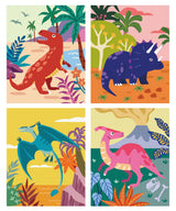 SUMGAR DIY Paint by Numbers Kit for Kids 4 Sets Cartoon Dinosaurs Paint by Numbers Christmas Gift for 8-12 Children Beginner 16x20 Inch Without Frame Acrylic Oil Painting Drawing Craft Work SUMGAR