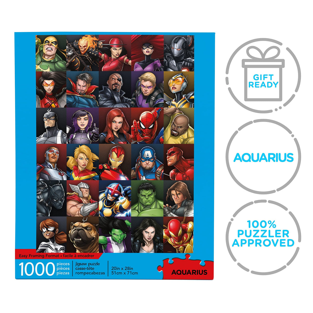 AQUARIUS Marvel Puzzle Superheroes (1000 Piece Jigsaw Puzzle) - Officially Licensed Marvel Merchandise & Collectibles - Glare Free - Precision Fit - 20 X 28 Inches AQUARIUS