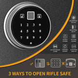 INTERGREAT 4-8 Large Rifle Gun Safe, Long Gun safes for Home and Pistols, Quick Access Rifle Gun Cabinet with Multifunction Lock for Home, Quick Access, Heavy Duty, Pockets INTERGREAT