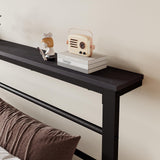 SHA CERLIN Heavy Duty Twin Bed Frame with Practical Headboard Shelf and Strong Metal Support SHA CERLIN