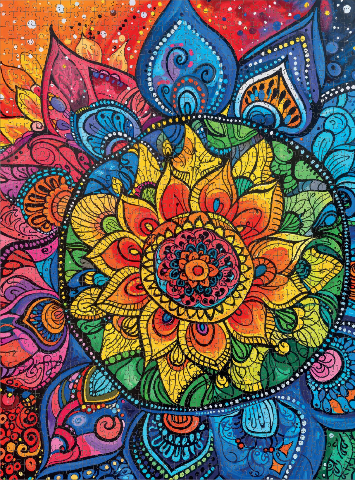 Cross & Glory - Rainbow Mandala Mirage - 1000 Piece Jigsaw Puzzle for Adults | Mesmerizing Colorful Design | Premium Quality | 20x27 Inches | Perfect for Family Fun Cross & Glory