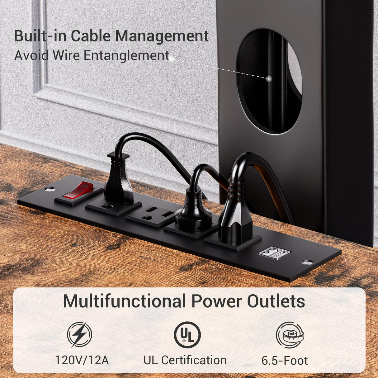 BACEKOLL TV Stand with Mount and LED Light, Corner TV Stand with Storage and Power Outlet, Swivel Television Stand Console for TV Up to 60", Entertainment Center for Living Room, Bedroom, Rustic Brown BACEKOLL