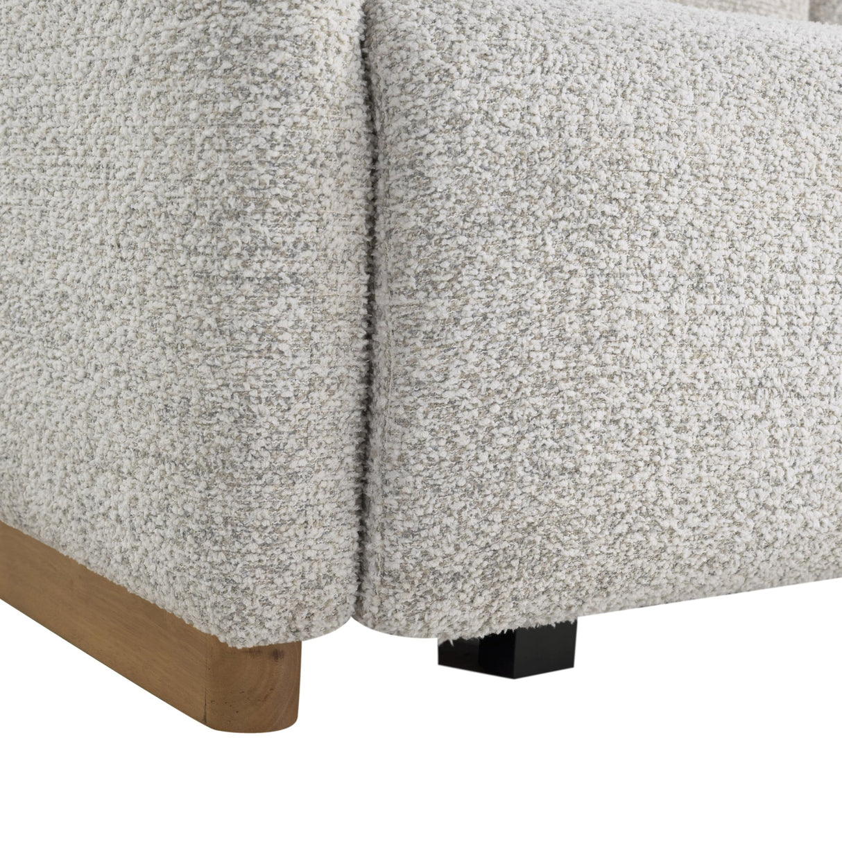Serta Vail 86" Convertible Sleeper Sofa, Queen Size, Wall-Hugging Dreamglide Mechanism, Dreamcoil Comfort, Boucle Fabric, Ivory Serta