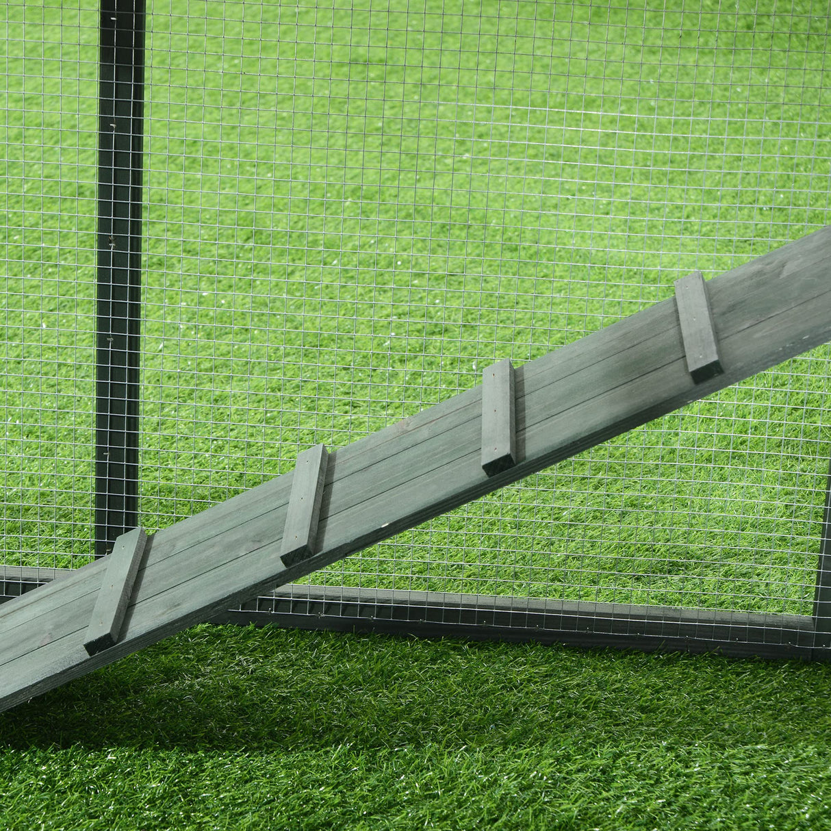 PawHut 84" Wooden Chicken Coop, Hen House Outdoor with Run Nesting Box, Asphalt Roof, Removable Tray, Ramp, Poultry Cage for 2-3 Chickens, Green PawHut