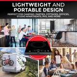 Mueller RapidTherm Portable Induction Cooktop, Hot Plate Electric Stove Top Burner 1800W, 8 Temp Levels up to 460°F, Auto-Off & Pot Detection, LED Display, Child Lock, 4 Programs, Burners for Cooking Mueller