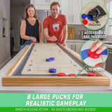 GoSports Shuffleboard and Curling 2 in 1 Board Games - Classic Tabletop or Giant Size - Choose Your Style GoSports