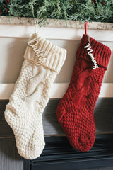 Personalized Christmas Stocking Tags - Christmas gift tag - Knit Stocking - Customized wooden (Tag Only) Generic