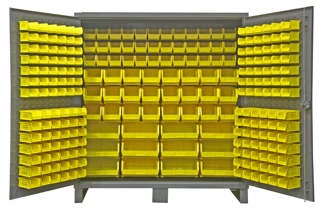 Durham Extra Heavy Duty Welded 12 Gauge Steel Cabinet with 240 Bins, HDC72-240-95, 24" Length x 72" Width x 78" Height Durham