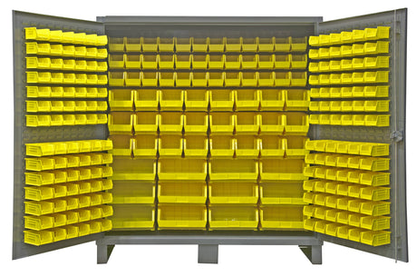 Durham Extra Heavy Duty Welded 12 Gauge Steel Cabinet with 240 Bins, HDC72-240-95, 24" Length x 72" Width x 78" Height Durham