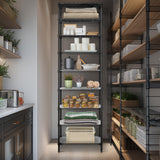 Finnhomy 9-Tier Wire Shelving Unit Adjustable Steel Wire Rack Shelving, 81 Inches Height 9 Shelves Metal Storage Rack, Pantry Shelves for Storage with PE mat, NSF Certified, Black Finnhomy