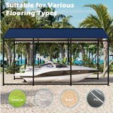 Tobegin 10x15 Carport Heavy Duty Metal Carport with Protective Film Roof,Outdoor Sorage Car Port for Cars,RV Carports,Motorcycles,Trucks,Black Tobegin