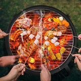 Yaheetech 21inch Fire Pit Portable Folding Steel Fire Bowl Garden Treasures Fire Pit for Outside Fireplace with Carrying Bag, Spark Screen, BBQ Grill & Log Grate for Patio Backyard Camping Bonfire Yaheetech