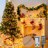 Brightown Christmas Tree Lights Outdoor Cluster Lights - 2000 LED 100 Ft Christmas Firecrackers String Lights, 12 Modes Timer Remote Waterproof Plug in Twinkle Fairy Lights for Xmas Tree Garland Party Brightown