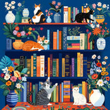 Diamond Art Kits for Adults Beginner, Cat Bookshelf Library DIY Modern Diamond Painting Kits 5D Diamond Dots Gem Art Crafts with Tools,Round Full Drill Funny Crafts for Home Wall Decor&Gift-12x12 inch Fairyland JinWenn