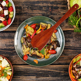 Piriuuo 2 Pcs Wooden Spatula, Flat Wooden Spatula Natural Wooden Spatula for Cooking Long Handle Wood Spatula Kitchen Spatula Wooden Wok Spatula Wooden Cooking Utensils for Non-Stick Cookware Piriuuo