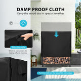 VIVOHOME 4ft Heavy Duty Indoor Outdoor Firewood Storage Log Rack and Cover Combo Set with Zipper VIVOHOME