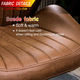 ovios Ergonomic Office Chair Home Office Desk Chair Computer Chair with Lumbar Support High Back Executive Height Adjustable Rolling Swivel Task Chair, Suede Fabric (Brown) ovios