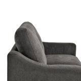 Serta® Armstrong 52" Soft Modern Sofa, Sloped Track Arms, Solid Wood Legs, Easy Assembly, Dream Coil® Comfort, Soft Woven Polyester Fabric, Gray Serta