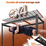 REIBII 48" W Garage Shelving 3000LBS Heavy Duty Storage Shelves, 5 Tier Adjustable Metal Shelves for Storage Rack Industrial Utility Shelf, Garage Storage Shelving Unit, 48" W x 24" D x 72" H REIBII