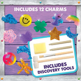 MindWare Dig It Up! Rainbow Shaped Discovery for Girls - Kit Includes 13 Charms for Find, 2 Chiseling Tools, Hammer, Excavation Brush, Sponge, Poster and Guidebook - Ages 4 and Up MindWare