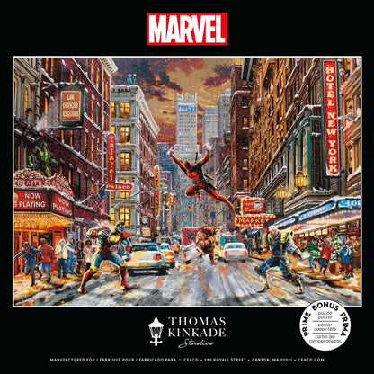 Ceaco - Thomas Kinkade - Marvel - Deadpool - Snow Day - 1000 Piece Jigsaw Puzzle