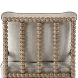 DUHOME Linen Fabric Spindle Accent Chair with Wood Frame,Modern Accent Chairs with Padded Spring Seat and Brushed White Base for Living Room Bedroom Farmhouse Home Office Belcony DUHOME