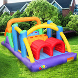 BESTPARTY Inflatable Obstacle Course Bounce House Castle with Large Slides Bounce Area and Obstacles Inflatable Bouncer House Jumper with Blower BESTPARTY