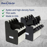 BenchMaster Vertical Pistol Rack, Handgun Safe Storage, Holds 2 to 12 Pistols, Secure Gun Holder Organizer, Kydex and High-Density Foam, No Metal, Lightweight, Sturdy, No Flex, Made in USA BenchMaster
