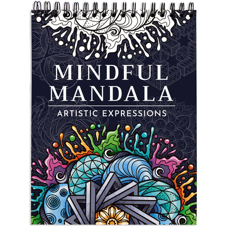 RYVE Mandala Coloring Book for Adults - 50 Unique Mandalas for Relaxation & Stress Relief - Adult Coloring Book Spiral Bound for Women and Men, Mindfulness Gifts for Women RYVE