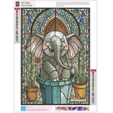 Cute Elephant Diamond Painting Kit for Adults & Beginners - 5D Full Round Drill Animal DIY Art for Home Wall Decor, Relaxing Stress Relief Gift for Women, Mom12x16 Inch Generic