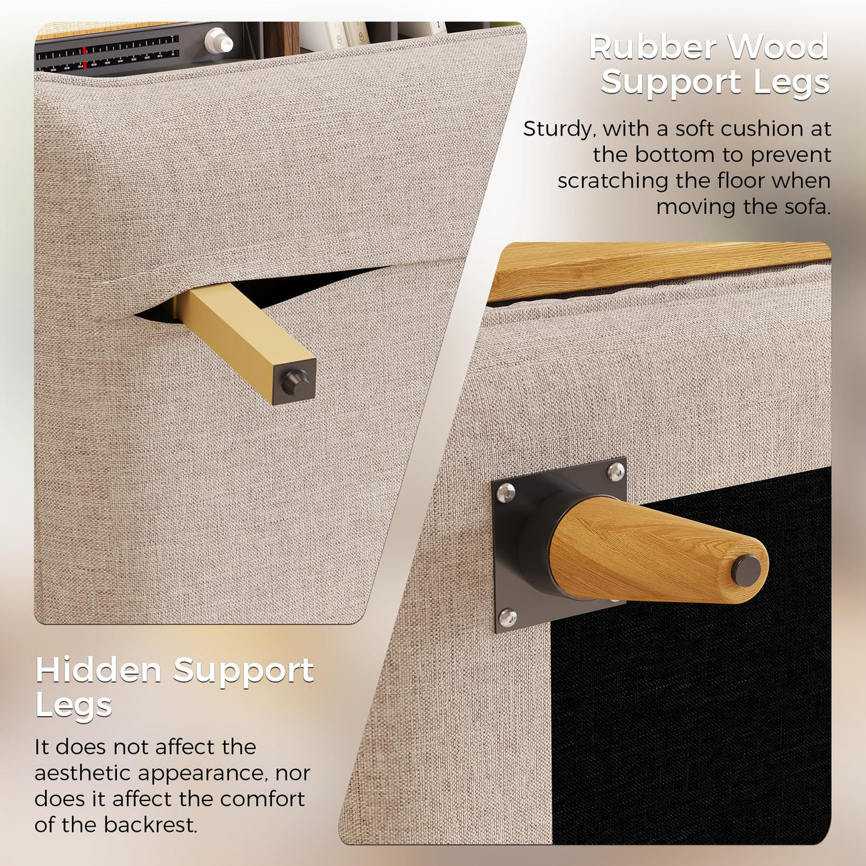 JASIWAY Convertible Chair Bed Sleeper for Adults, Linen 3-In-1 Convertable Single Sleeper Chair for Small Spaces, Trifold Futon Chaise Lounge that Turn into Beds, Adjustable Backrest (76.6"D X 44.9"W) JASIWAY