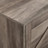 Walker Edison Tinsley Rustic Barn-Door Low Stand for TVs up to 80 Inches, 70 Inch, Grey Wash Walker Edison