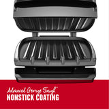 George Foreman GR340FB 4-Serving Classic Plate Electric Indoor Grill and Panini Press, Black George Foreman