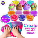33 Cups Jumbo Slime Kit for Kids, FunKidz Premade Ultimate Slime Pack to DIY Soft, Cloud, Clear, Butter, Glitter, Glow in Dark Slime Making Kits Super Slime Party Favors Gift Toys for Girls and Boys FUN KIDZ