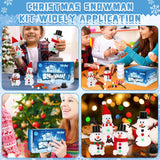 9 Pack Christmas Crafts, DIY Christmas Snowman Clay for Kids, Build Your Snowman Craft Kit, Modeling Clay Snow Man Making Game, Xmas Crafts Presents Winter Christmas Stocking Stuffers RoseFog