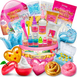 GirlZone Princess Slime Kit - 42-Piece Apple-Scented DIY Slime Making Set with Activator, Heart Containers & Add-Ins - Gift for Girls Ages 7+ GirlZone