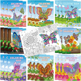 Pasimy 24 Pcs Butterfly Coloring Books Bulk Kids Adults Mini Coloring Book Small Mandala Butterfly Party Favors Thanksgiving Classroom Activity for Holiday Birthday Gifts Bag Fillers Supplies Pasimy