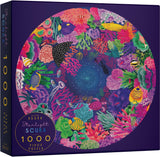 Elena Essex Puzzles for Adults 1000 Pieces - Starlight Scuba | 1000 Piece Puzzles for Adults | Jigsaw Puzzles | Colourful Coral Reef Ocean Sea Puzzle | Round Puzzles 26.5 inches Diameter Elena Essex