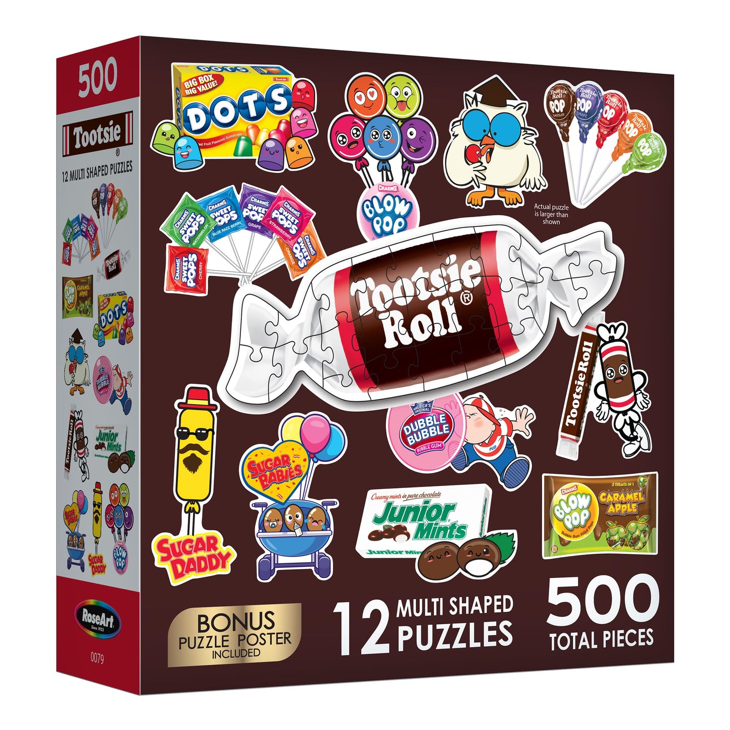 RoseArt - Mini Shaped Multipack - Tootsie Roll - 500 Piece Jigsaw Puzzle for Adults