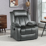 HOMCOM Power Lift Recliner Chair for Elderly with Massage and Heat, Electric Lift Chair with USB Ports, Side Pockets, 35" Wide Back for Living Room, Bedroom, Gray HOMCOM
