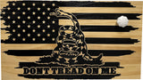 Bellewood Designs Dont Tread On Me American Flag Wall-Mounted Secure Gun Cabinets & Safes (Distressed) Bellewood Designs
