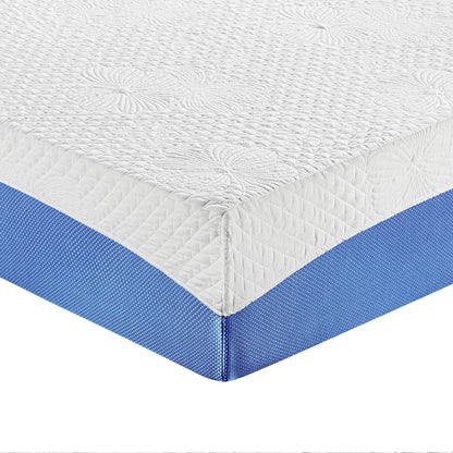 PrimaSleep Cal King Mattress, 10 Inch Gel Memory Foam Mattress, Gel Infused for Comfort and Pressure Relief, CertiPUR-US Certified, Bed-in-a-Box, Medium Firm, Blue, Cal King Size